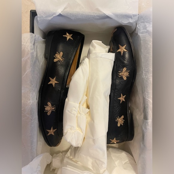 Gucci Princetown Brixton Bee Star embroidered loafers size 35 - Picture 2 of 10